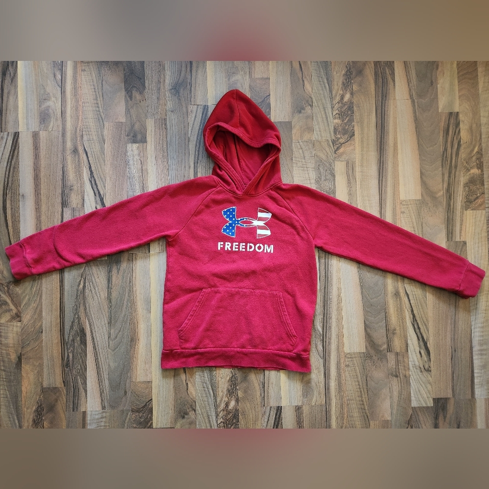 Under Armour Red Freedom Hoodie Youth Large
